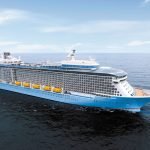 Royal Caribbean Quantum of the Seas aerial view off New York