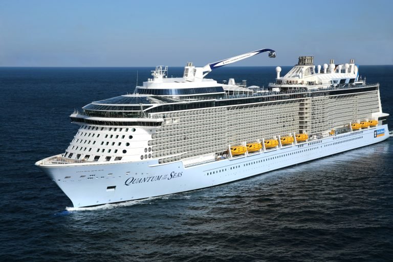 Quantum of the Seas on the open sea, ocean, aerial, ship exterior, QN