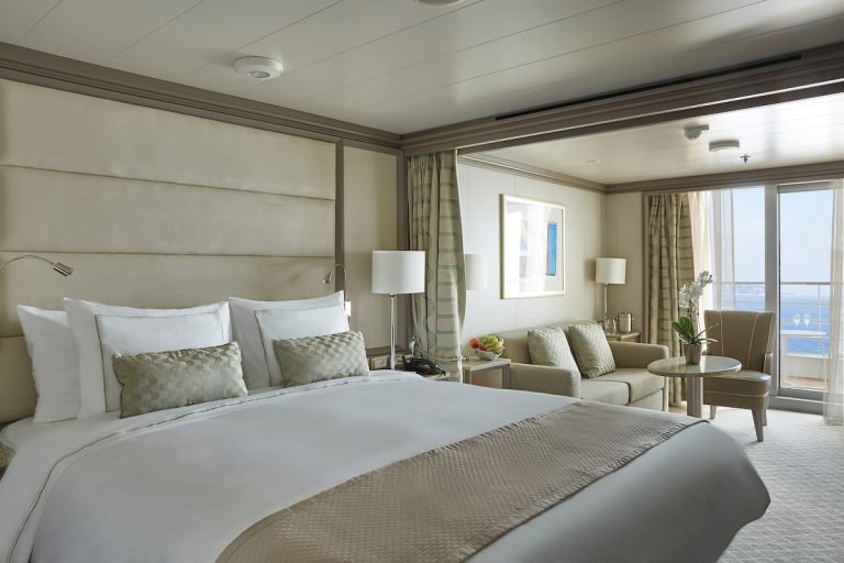Bedroom of the Veranda Suite, Silver Muse.