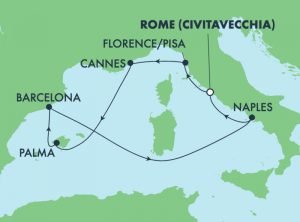 7-night Mediterranean cruise itinerary
